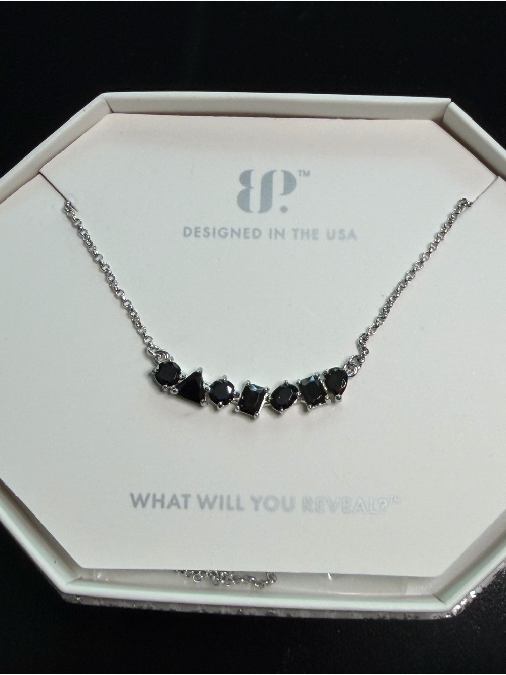 .925 Sterling Silver with Black Onyx Cubic Zirconia